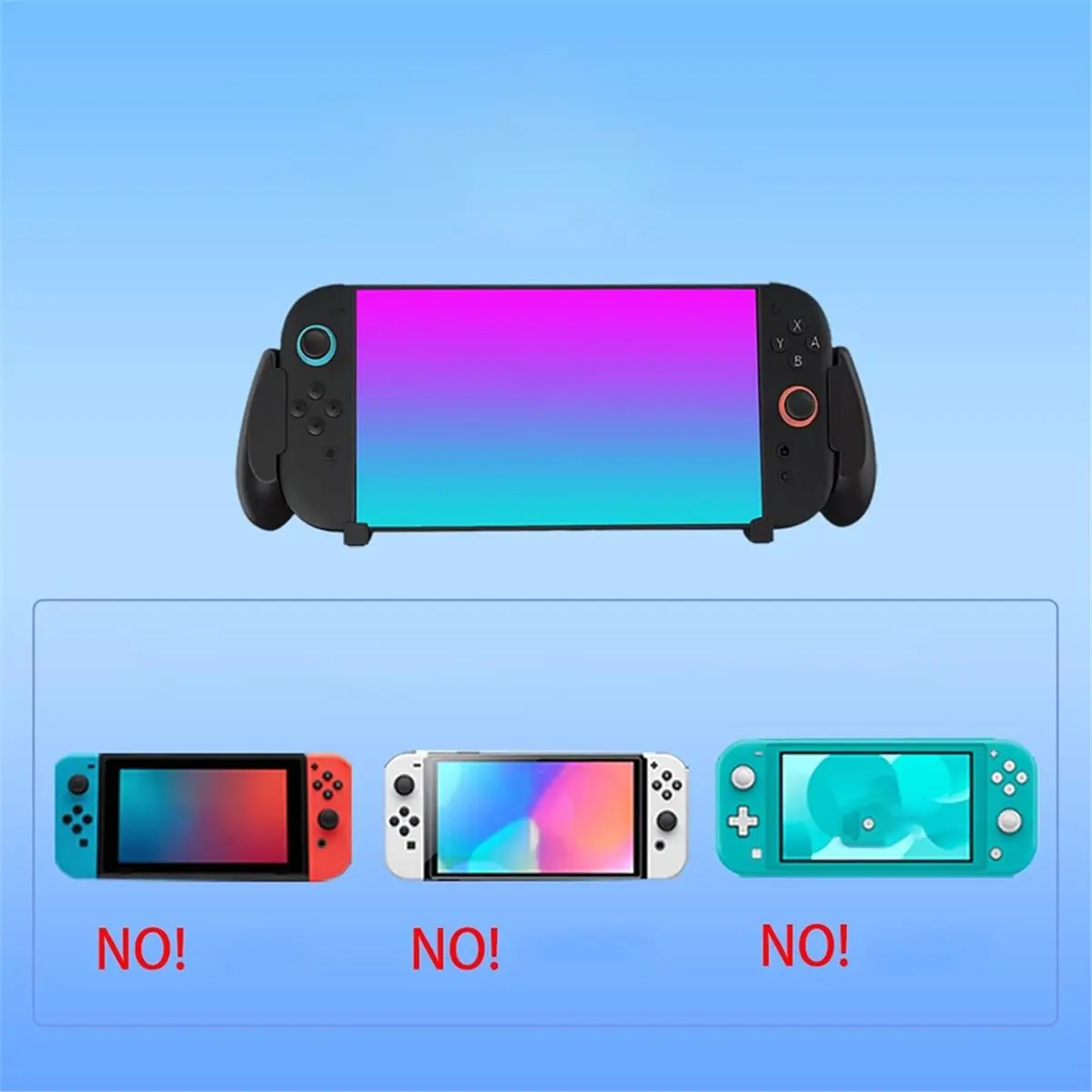 THANKSGIVING DAY Console Grip for Nintendo Switch 2 with 5 Game Slots Hard Shell Ergonomic Handheld Grip Case with Thumb Grips