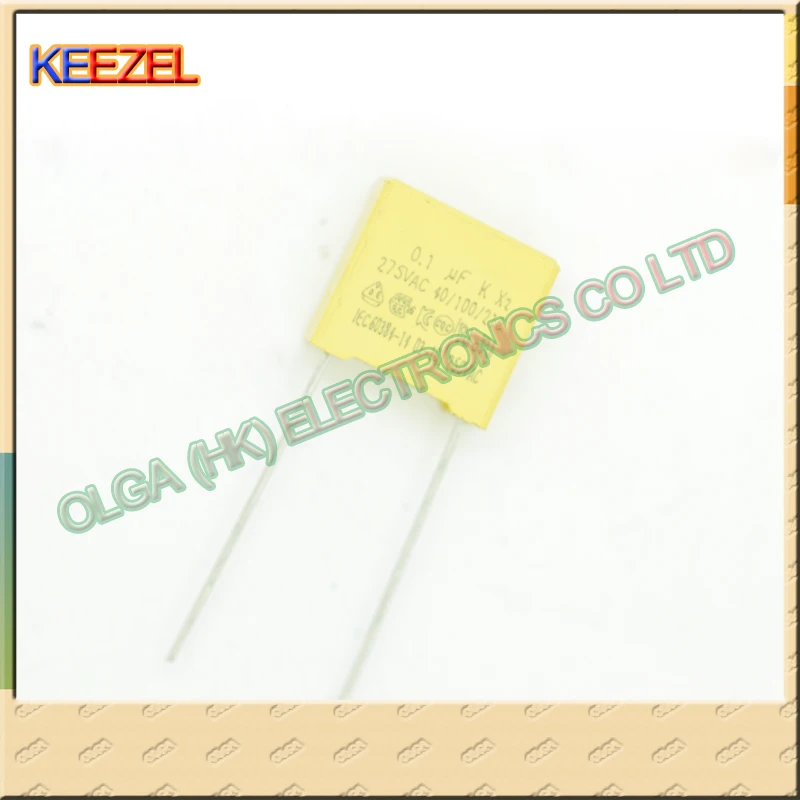 200PCS  Safety capacit v104k 0.1 UF 104kv 275vac X2 275 TC P=10 Accuracy: 20%   100PCS -1lot