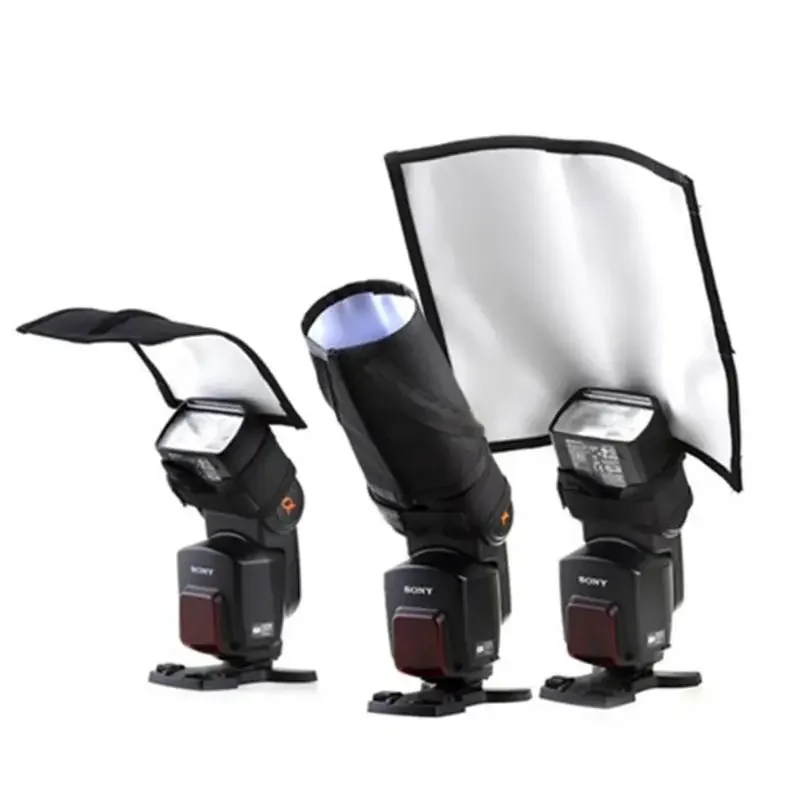 Difusor plegable foto luz Flash Reflector fotografía Flash Softbox para cámaras Nikon METZ Olympus Sony difusor flash