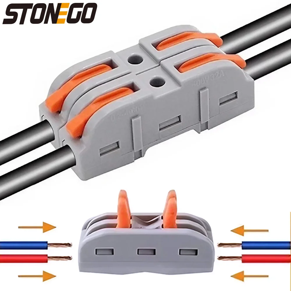 STONEGO Universal Wire Connector Set - Versatile Combination for Various Wires, 28-12AWG/0.08-4.0mm2, 32A/250V Wire Connections