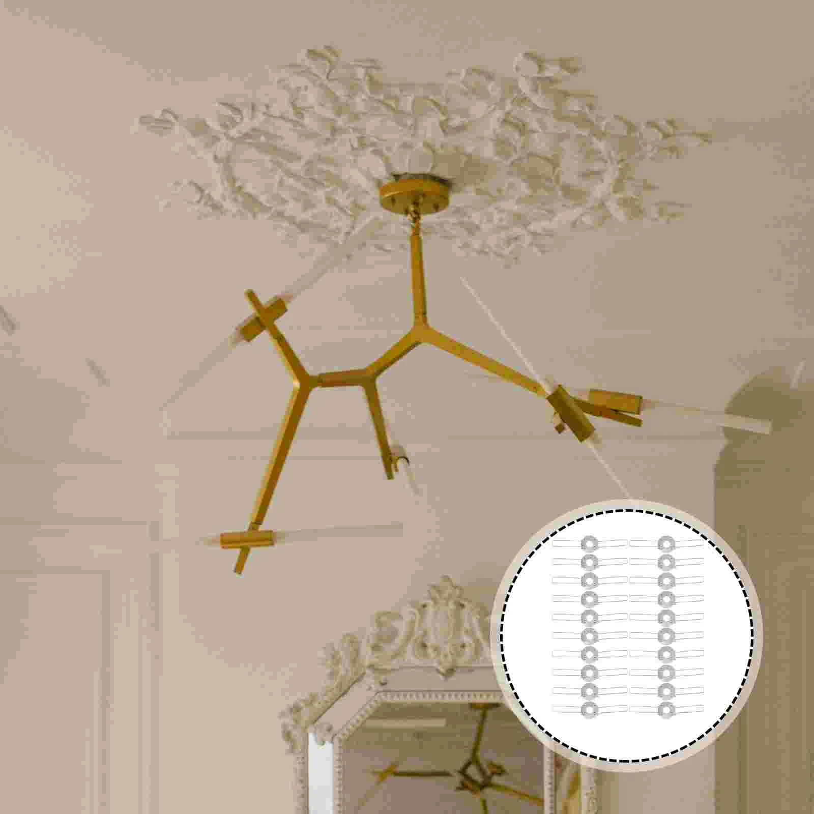 

20 Pcs Shade Buckle Lampshade Support Pendant Lights Lighting Spring Clamps Table Shape Clips Iron