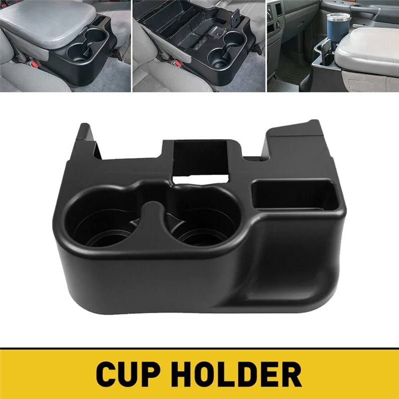 1 Piece Car Cup Holder Adapter Drink Black Abs For RAM 1500 2500 3500 2003-2012 SS281AZAA