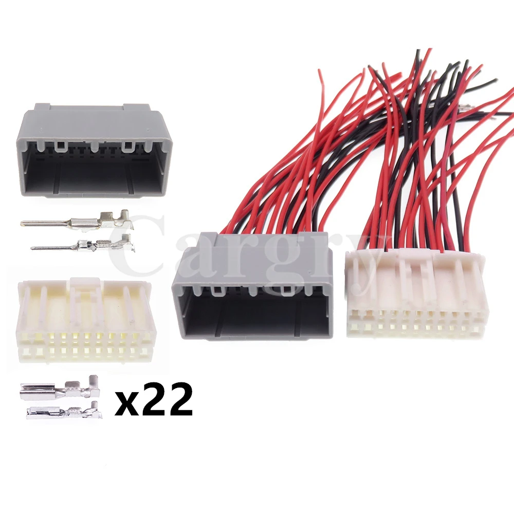 1 Set 22P 368135-1 174515-1 Auto Power Amplifier Wire Harness Socket Car Starter Male Female Plastic Housing Unsealed Connector