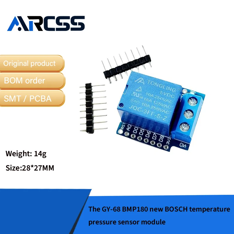 Module de relais 2 pièces/1 canal, déclencheur de haut niveau pour mini carte d'extension WIFI D1, panneau d'apprentissage, extension de relais