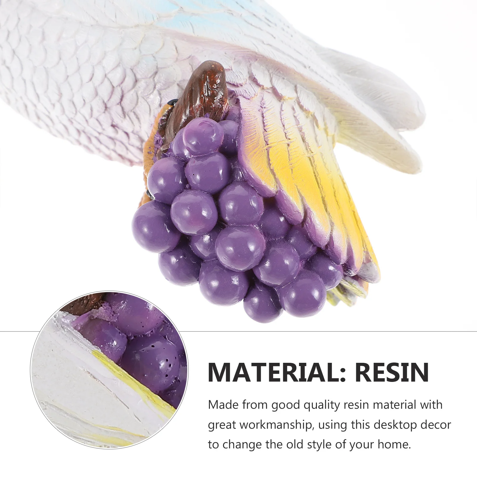 

1Pcs Colorful Resin Bird Ornament Lifelike Hanging Design Garden Yard Balcony Decorative Craft Bird Decor Balcony Decor