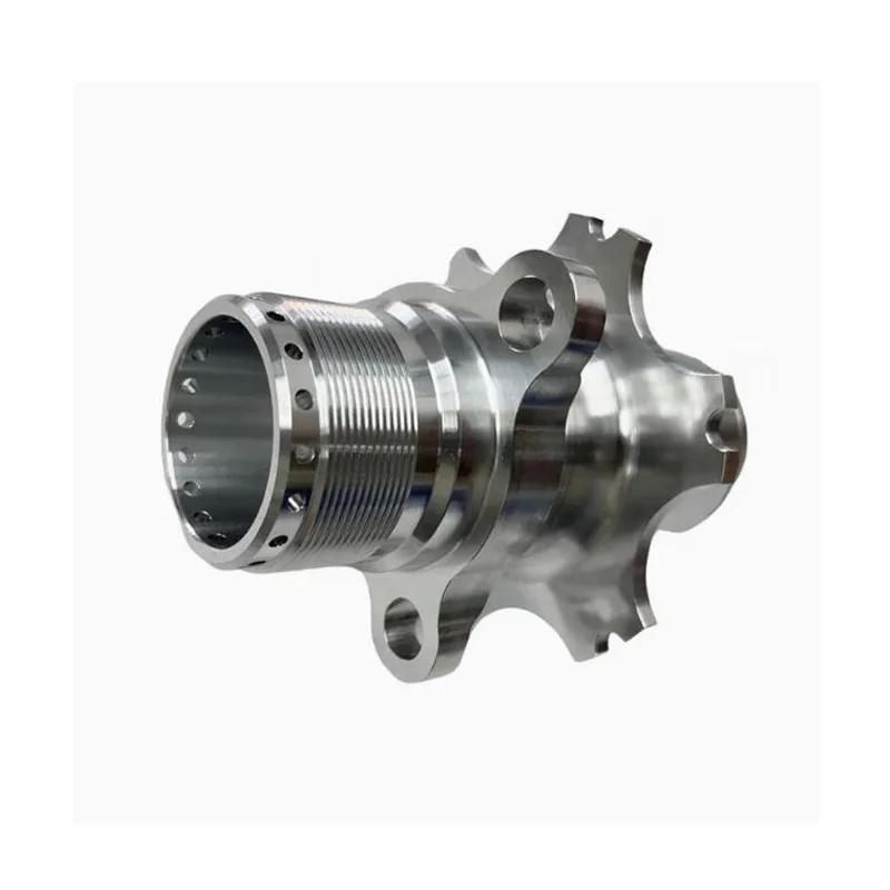 Aluminum Alloy CNC Turned Axle Hub Polished Surface Custom Machined Parts for Racing & Modified Vehicles