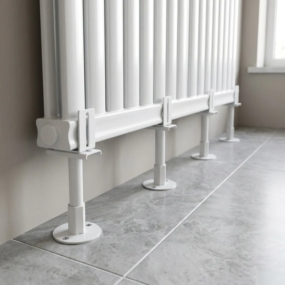 2Pcs Adjustable Aluminum Radiator Brackets Elegant Support For Heaters Height Settings Radiator Brackets