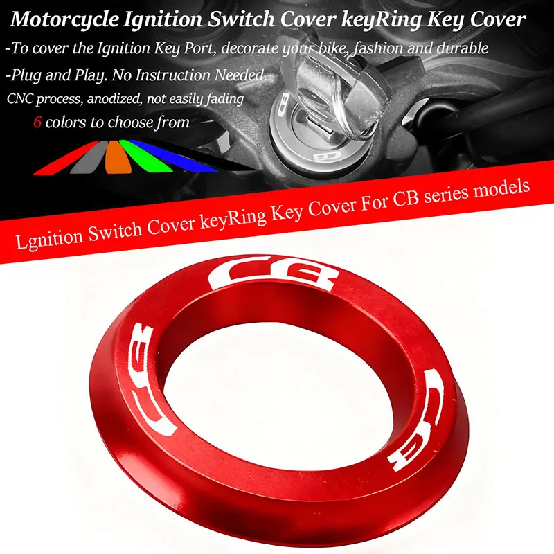 

С логотипом "CB" крышка переключателя зажигания брелок для ключей с ЧПУ для Honda CB125R CB150R CB190R CB250R CB300R CB400 CB500X CB500R CB650F CB1100