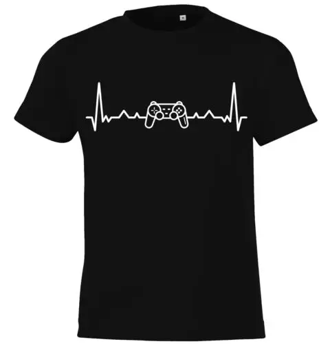 Youth Designz Heartbeat Controller Kinder T-Shirt Print Lustig Logo Games Zocken