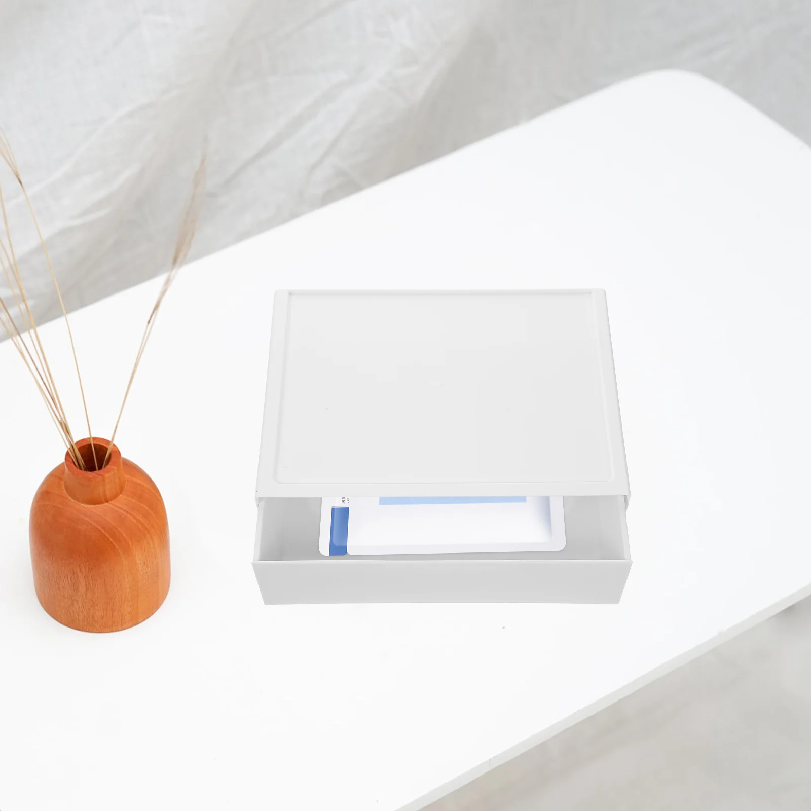 

Desktop Stackable Storage Drawer Organizer Clear Plastic Desk Storage Box Stationery Makeup Office Supplies Organizer