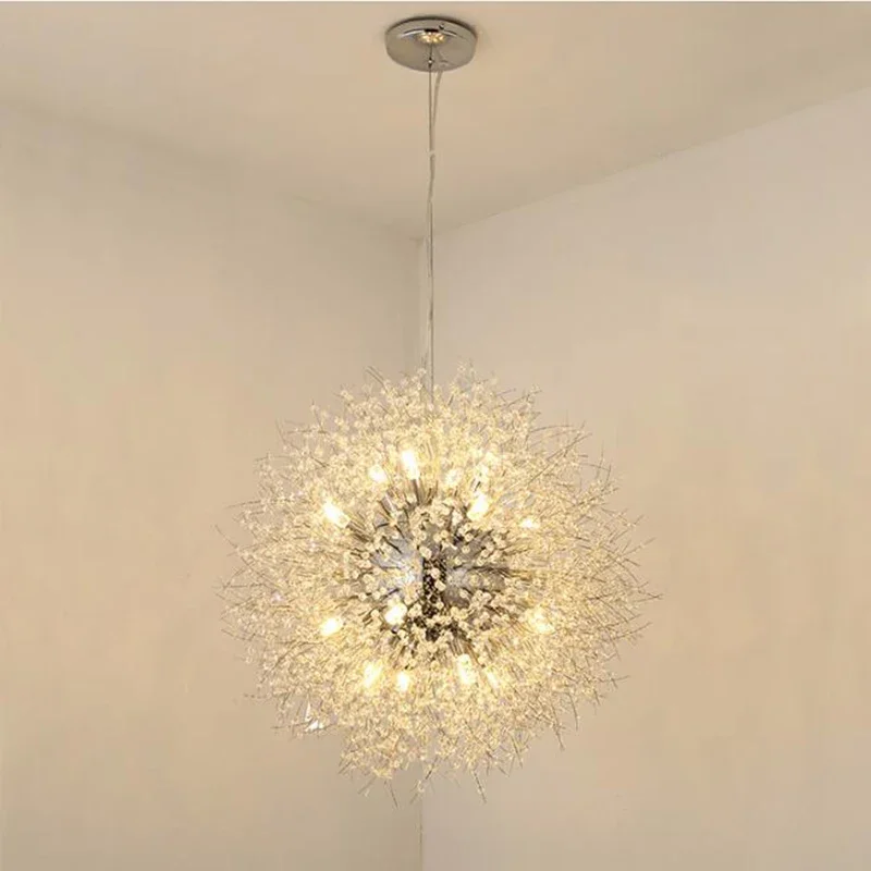 

Modern Dandelion Chandelier Chrome Golden vanity suspension Crystal Chandelier Hanging G9 LED Lighting lustre for Living Room