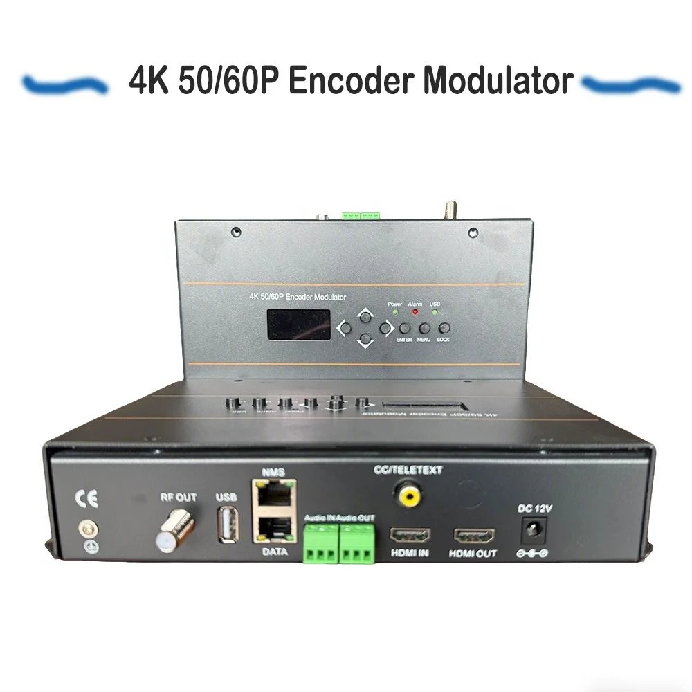 Closed Caption Teletext Audio Delay Function 4K 50/60P HEVC/H.265 Encoder Modulator with IP/ASI Output 4K ATSC Modulator