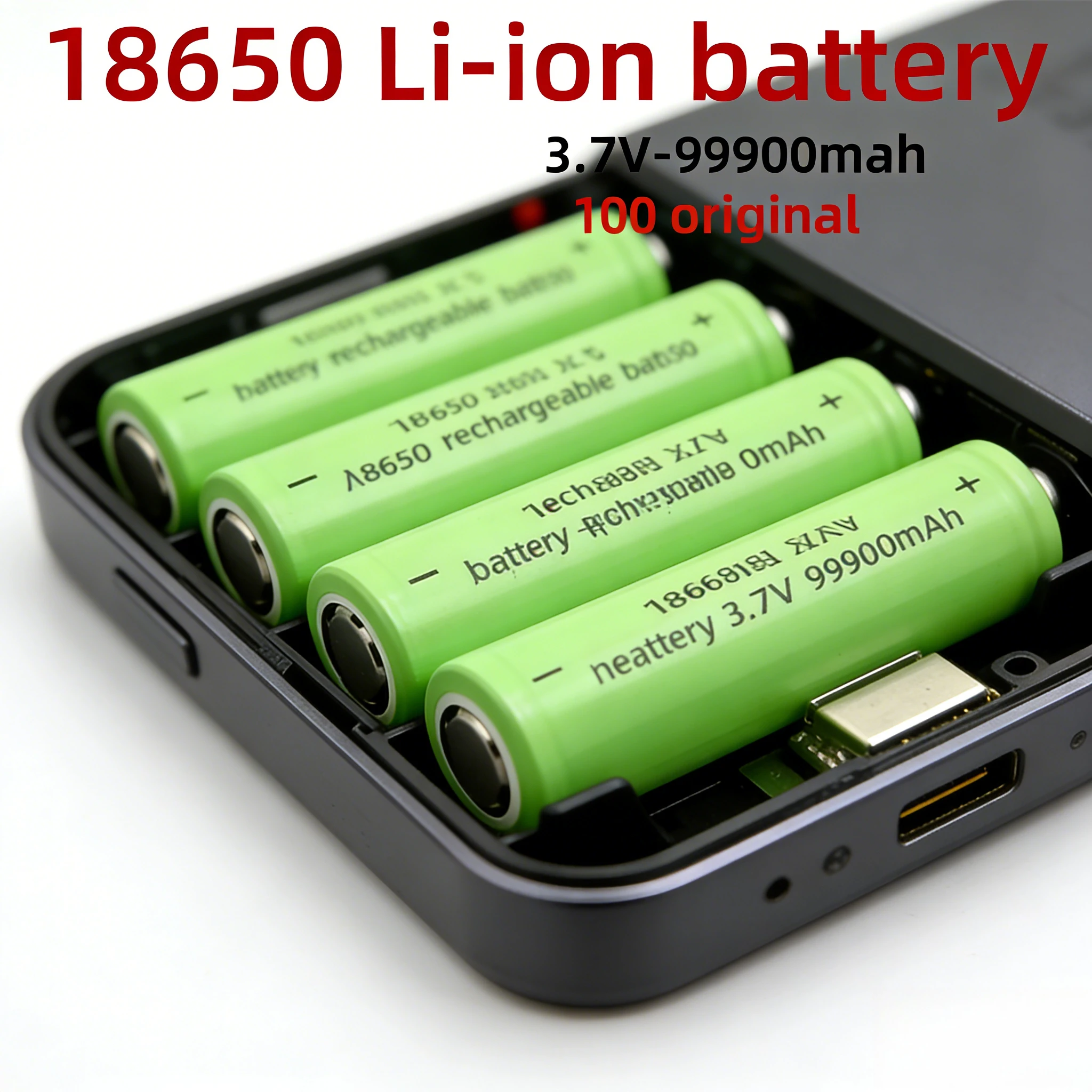High Capacity 18650 Lithium Battery 99900mAh Rechargeable For Flashlight Toy Charging Power 18650 Dry Battery