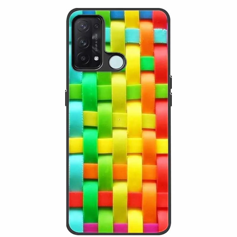 For OPPO Reno5 A 5A 5G Case Fashion Marble Silicon Black Soft Bumpers for Oppo Reno 5A Phone Cases Reno5A 5 A Cartoon TPU Shells