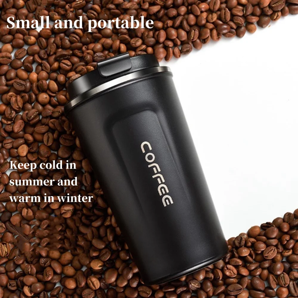 380/510ML Coffee Cup Stainless Steel Insulated Water Cup Outdoor Thermal Mug Car Vacuum Flasks Portable Insulated Bottles Gifts