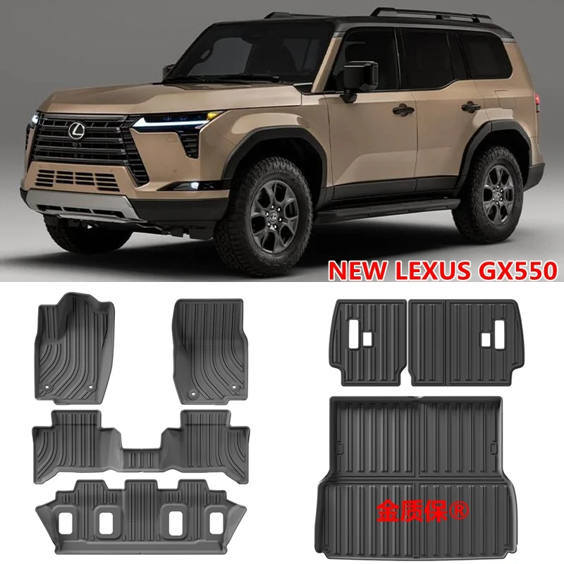 

Use for 2024 new LEXUS GX550h car carpet GX550 Floor mat Full Set Trim to LEXUS GX550 waterproof floor mat LEXUS GX550 trunk mat