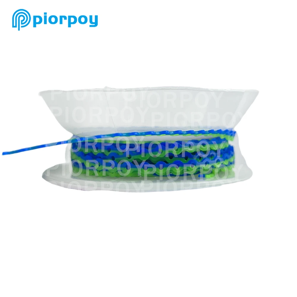 PIORPOY 15 Feet/Roll Dental Orthodontic Elastic Ultra Power Chain Rubber Band Long Short Closed Dentist Orthodontic Device