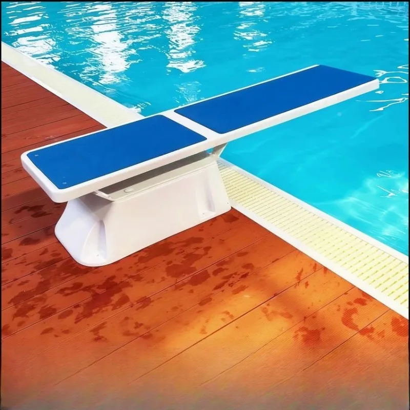 Swimming pool springboard, rectangular diving platform for elastic anti-skid training