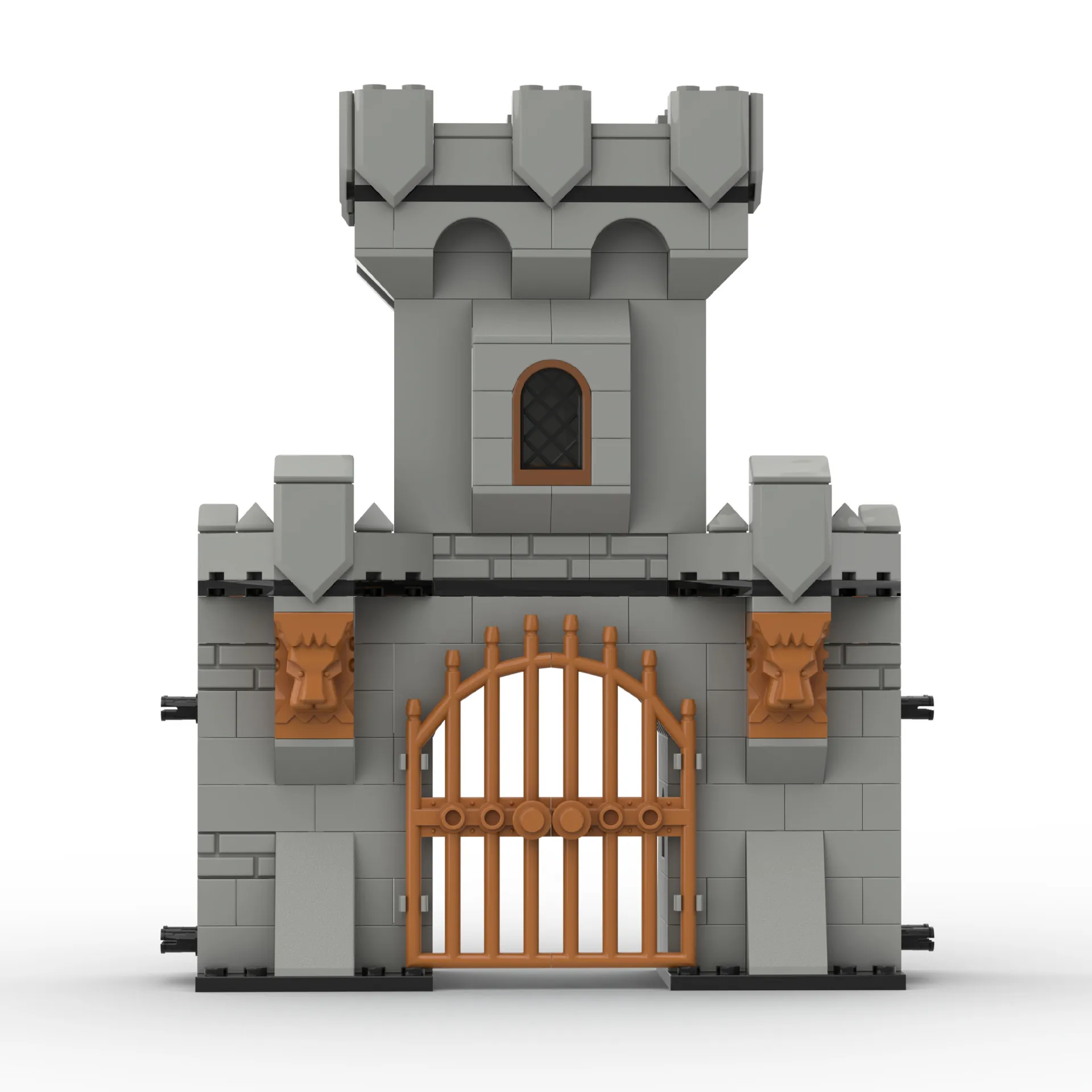 Blocos de construção de torre de castelo medieval, faça você mesmo, modelo de fortaleza de parede de cidade antiga, kits de arquitetura histórica para crianças e adultos