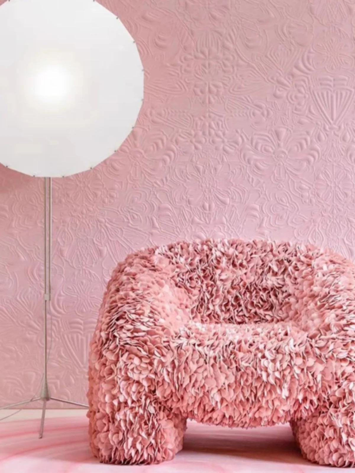 Single person sofa, fabric art, internet celebrity designer, pink chair