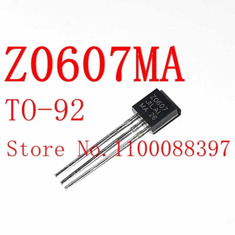20 unids/lote nuevo Z0607 TO-92 Z0607MA TO92 Triacs 0,8 Amp 600 Volt