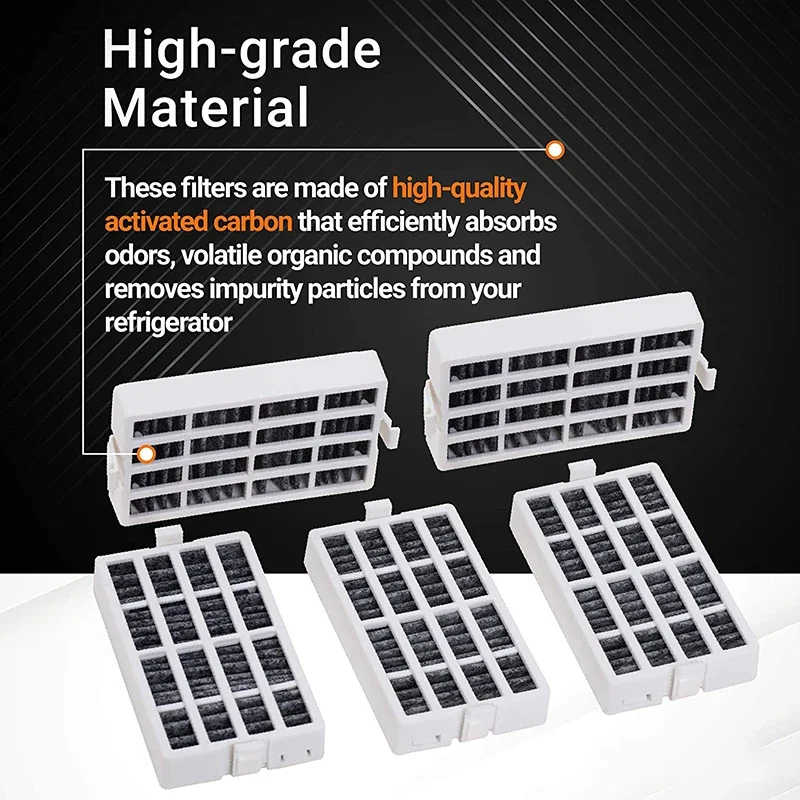 6pcs Air Fresh Filter For Whirlpool W10311524 AIR1 W10315189 W10335147 Refrigerator Deodorization Activated Carbon Filter Parts