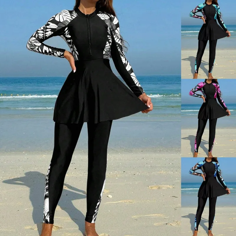conjunto-de-bano-islamico-conservador-de-2-piezas-camiseta-de-manga-larga-con-proteccion-uv-leggings-de-cintura-alta-traje-de-surf-ligero-para-mujer