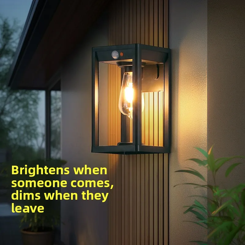 ShinyYing Wall Light, PIR Motion Sensor Outdoor LED Sconce with 3-Color Dimmable, IP55 Waterproof Garden Patio