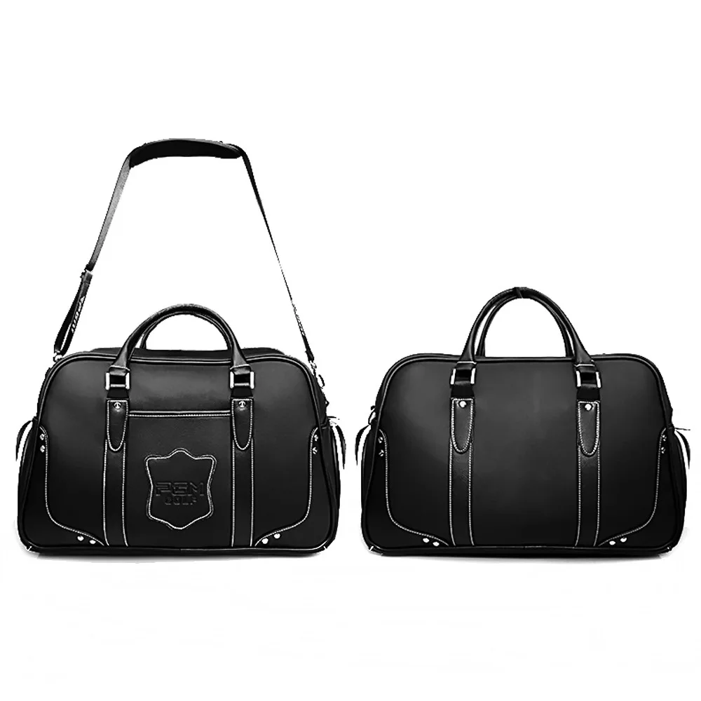 PGM Golf Clothing Bag Cowhide Men's Sports Bag Carry Oblique Span Built-in Shoe Bag