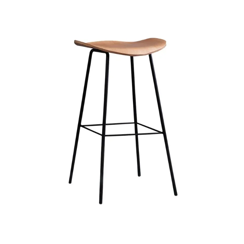 Nordic simple wrought iron high chair, music dining bar cafe restaurant leisure bar chair, fashionable metal bar stool