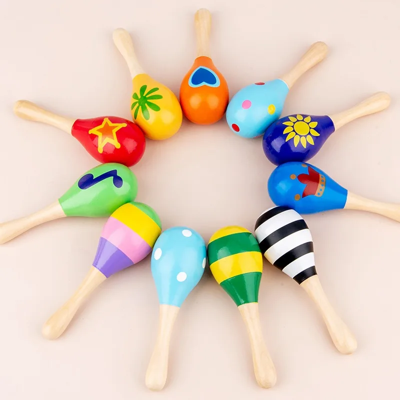 Baby Sand Hammer Toys Early Childhood Education Music Percussion Instrument Sand Ball Grasping Watching Listening Training Toys