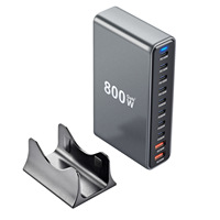 800W GaN Charger 10-Port USB C PD3.1 Fast Charging Station for iPhone 16/15 Samsung MacBook