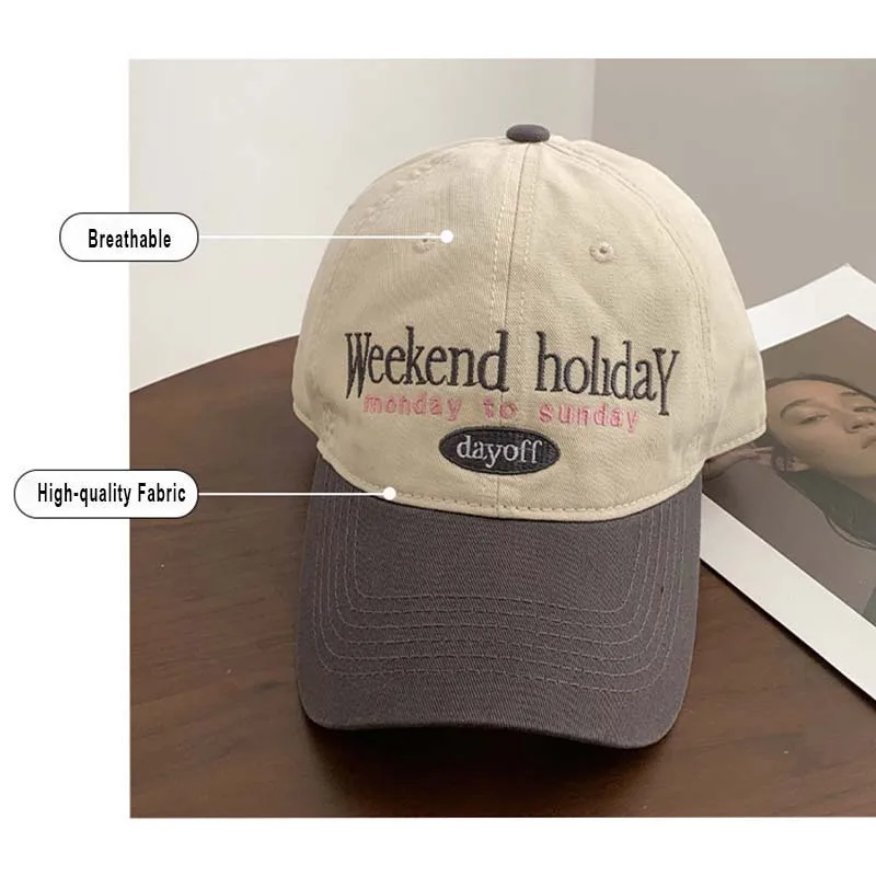 Berretto da baseball a tesa larga di alta qualità nuovo arrivato Berretto sportivo con ricamo a lettera retrò per coppie Berretto da donna Kpop Street Style