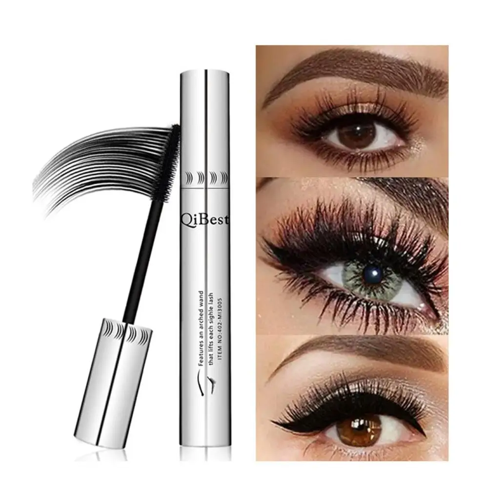 Mascara noir 4D waterproof pour les yeux, produit cosmétique pour les yeux, effet soyeux, allongement des cils, maquillage, volume, longue durée, 1 pièce