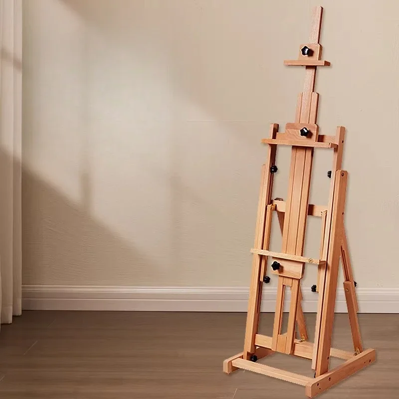 

Retro professional solid wood oil painting stand Floor-to-ceiling acrylic watercolor sketch painting board bracket Flat stand