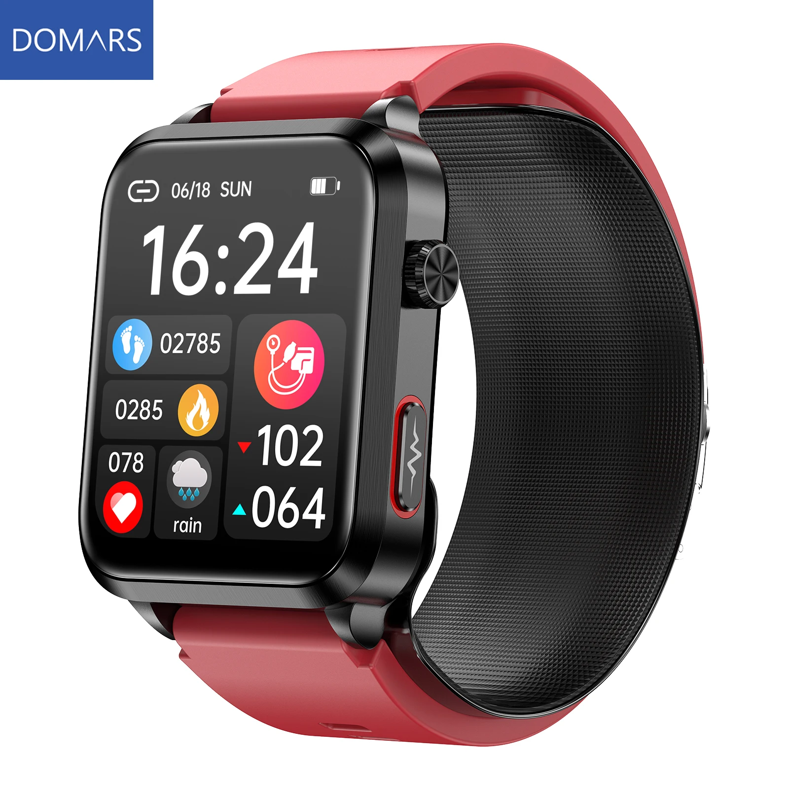 

Умные часы Domars, воздушный насос, часы для измерения артериального давления, кислород в крови, ЭКГ, пульс, температура тела, подушка безопасности, умные часы