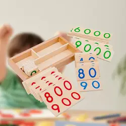 Wood Mathematics 1-9000 Number Multicolor Pre Counting Educational Developmental Montessori Math Learning Activity Toys For Kids