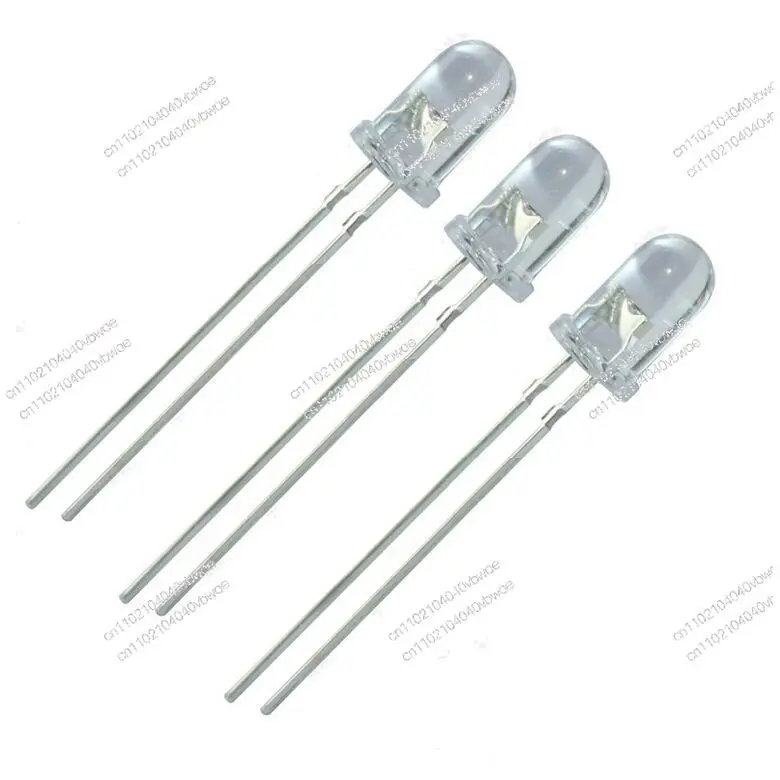 5Mm Plug-in DIP Transparent 550-555nm Wavelength Yellow-Green Emission Tube LED Bead Light Emitting Diode