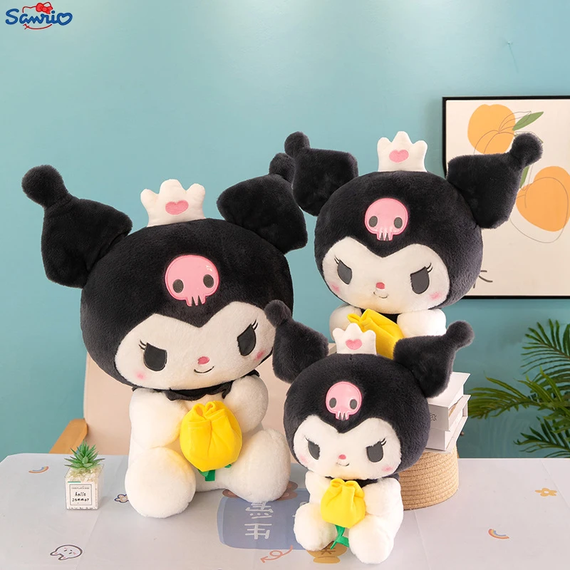 

Новинка Sanrio милый лечебный милый питомец тюльпан куроми Кукла Плюшевая Игрушка Кукла девочка кровать со спящей декоративная кукла подушка подарок девочке