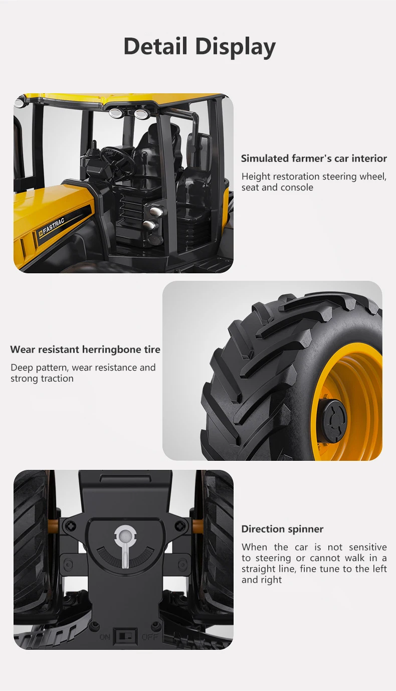 Tractores agrícolas Double E 1:16 RC, remolque, coches controlados por Radio, simulador agrícola, coche, camión, granjero en miniatura, modelo Animal, juguetes para niños