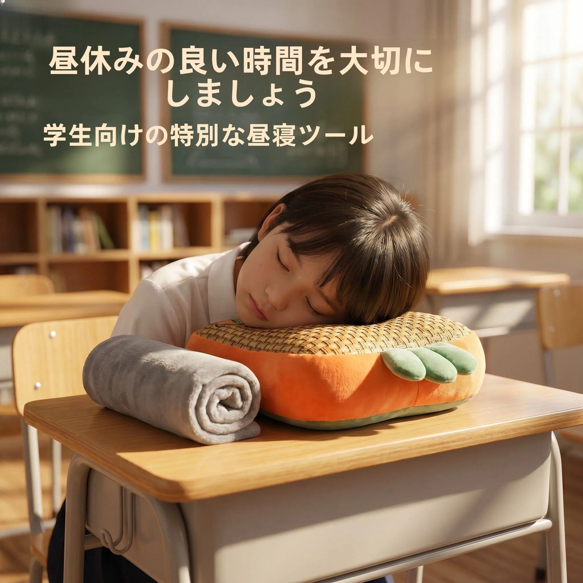子供用昼寝枕-小学生専用-うつ伏せ寝枕-教室用-取り外し可能-洗える-冷却サマーマット
