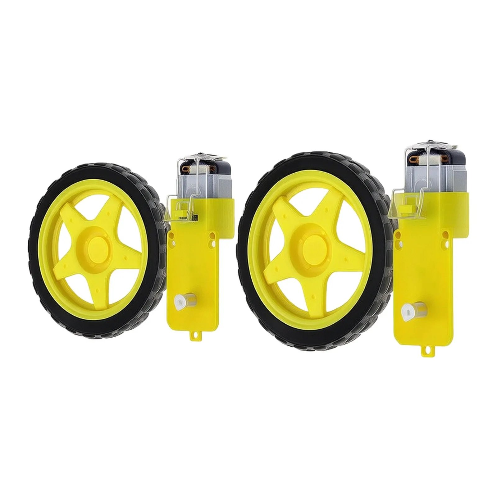 2Pcs for Smart Robot Car Plastic Tire Tyre Wheel W/ DC 6V Gear Motor Set For Arduino Industrial