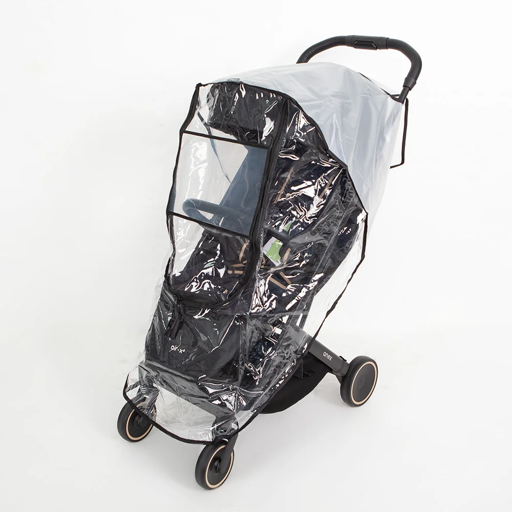 Stroller Rain Cover For Kids Waterproof Windproof Universal Pram Easy Instal Stroller Rain Shield Transparent Pvc