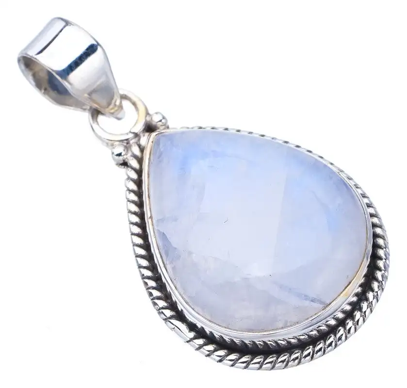 

StarGems Moonstone Handmade 925 Sterling Silver Pendant 1.5" F5095