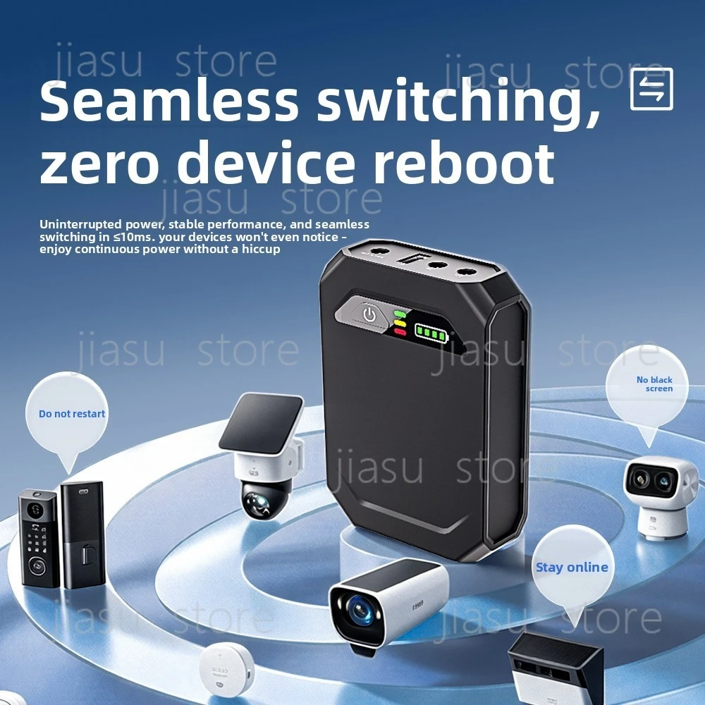 Mini UPS Power Supply 12V Uninterruptible , Emergency Backup for Monitoring During  Outage