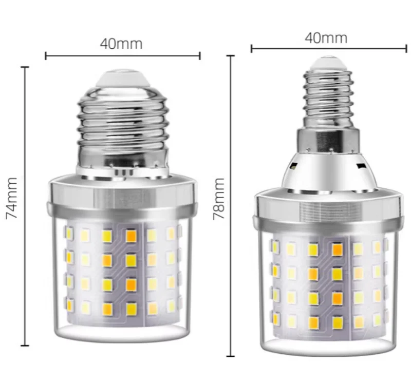 E27 E14 10pcs/lots LED Corn Lamp  12W16W 220V 110V Strong Light 3000K 4000K 6000K Lamp Holder Home Emergency Lighting
