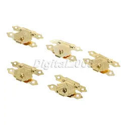 12Pcs Antique Brass Hasps Latch Lock Hooks Vintage 30mmx18mm Buckles Gold Decorative Mini Jewelry Gift Wine Wood Box Case Screws