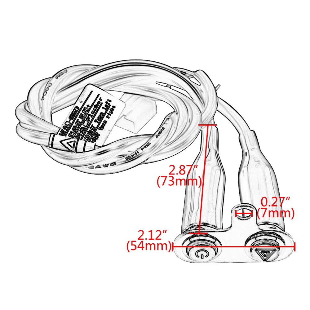 LED ON OFF Switch Warning Flasher Signal DC12V Adjustable Manual Button Hand Control For Harley ATV Dirt Electric Motorcycles