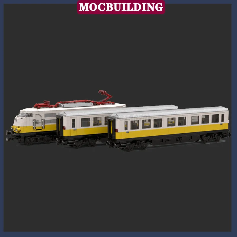 MOC City Train Model Building Block Assembly Power Railway Carriage Collection Series Toy Gifts