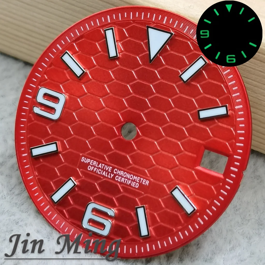 High Quality 28.5mm Aseptic Dial Watch with Date Window Luminous Hands Silver Gold Black Green Colors NH35/NH36/4R/7S Automatic